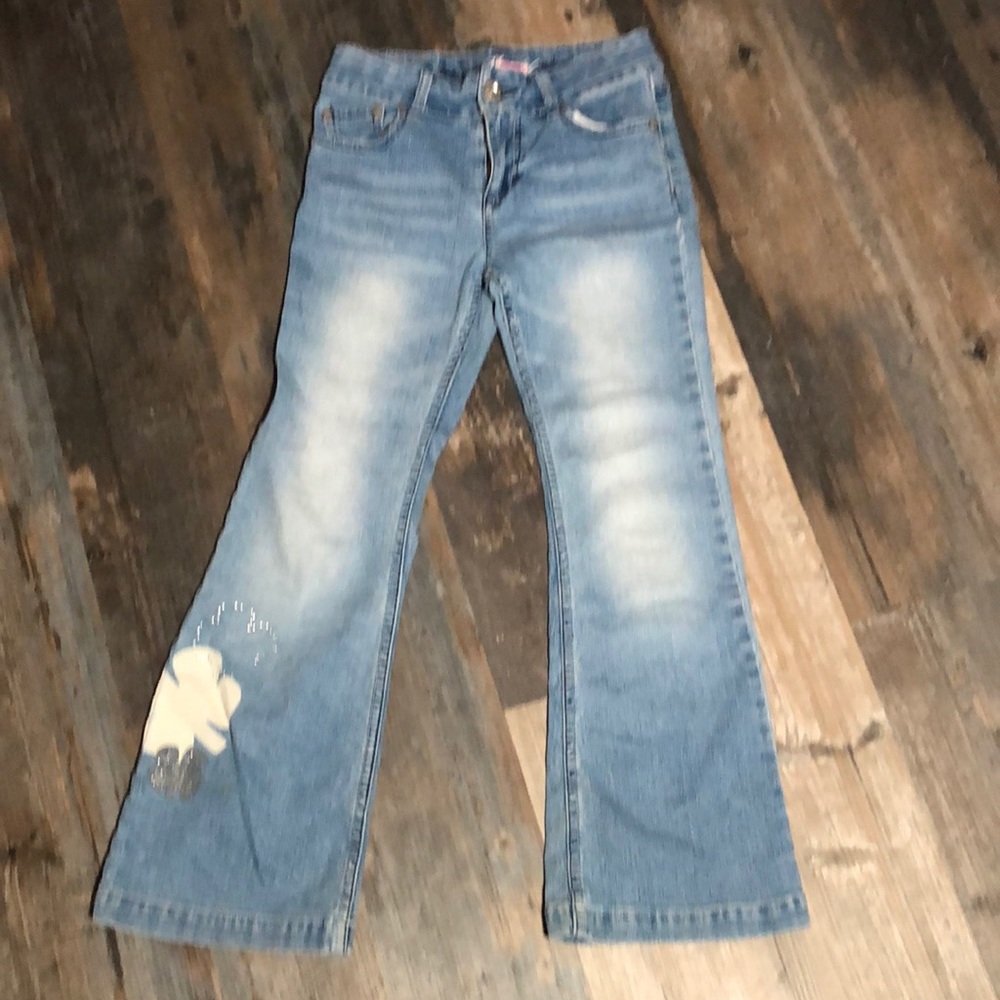 Super cool wide leg jeans with embellishments